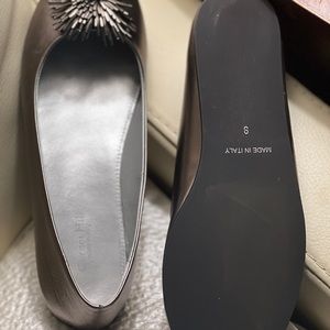 Garnet Hill Size 9 Genuine leather ballet flats made in Italy